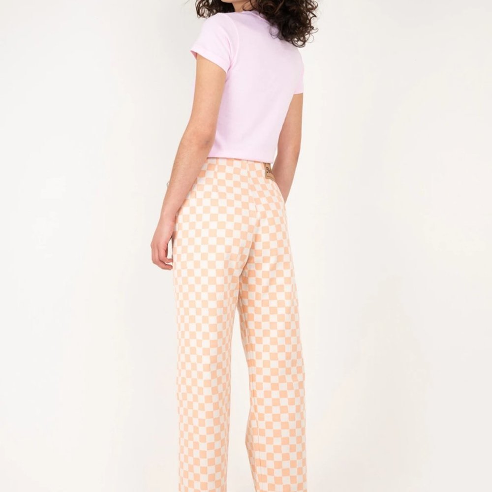 Checkered Straight Leg Pants - image 5